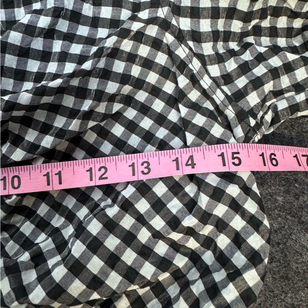 Ganni Gingham Seersucker Mini Dress size 6 - Picture 9 of 10
